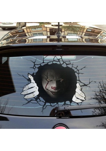 B-01 Araba H Sticker Arka Cam Sticker Pvc Vinil Kaplama Filmi 3D Şeffaf Cam Sticker (Yurt Dışından)