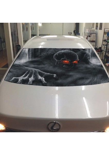 B-01 Araba H Sticker Arka Cam Sticker Pvc Vinil Kaplama Filmi 3D Şeffaf Cam Sticker (Yurt Dışından)