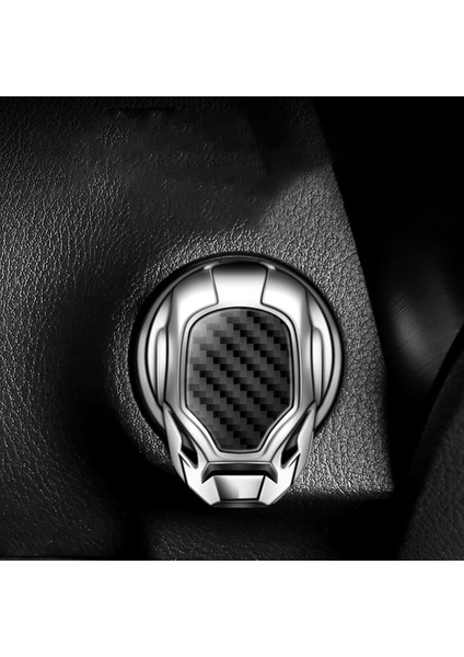 Logo Stili Yok Gümüş Rengi Araba Iç Mekan Motor Çalıştırma Durdurma Itme Düğmesi Anahtar Dekoratif Kapak Sticker Trim Etiket (Yurt Dışından)