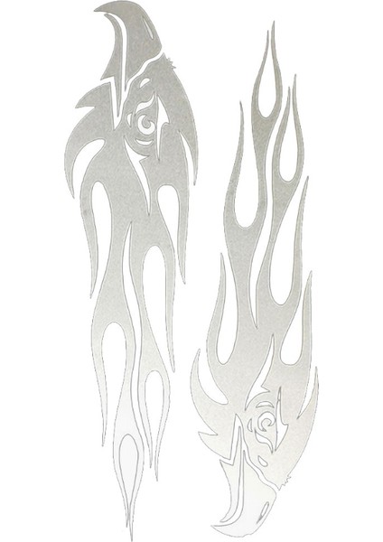 Beyaz A0NE Özel Araba Stickerları Kendin Yap Seti Kartal Alev Desen Yansıtıcı Scooter Bisiklet Cool Sticker Logo Yansıtıcı Stil Amac: (Yurt Dışından)