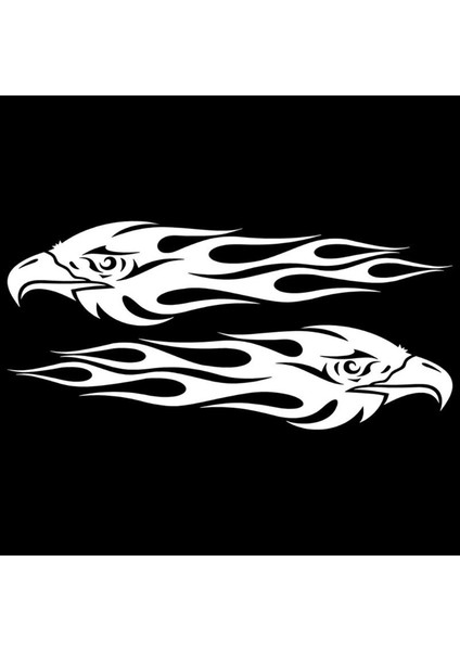 Beyaz A0NE Özel Araba Stickerları Kendin Yap Seti Kartal Alev Desen Yansıtıcı Scooter Bisiklet Cool Sticker Logo Yansıtıcı Stil Amac: (Yurt Dışından) indirimleri