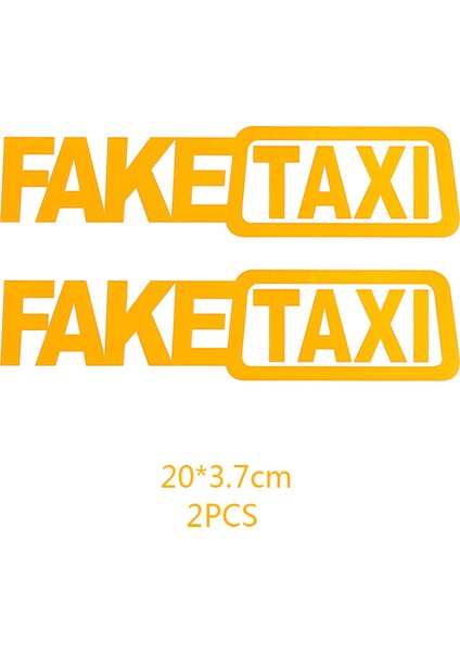1168S Sarı 2 Adet Üç Ratels Tz 10.8*59 cm Araba Sticker Sahte Taksi Çıkartmaları Otomatik Çıkarılabilir (Yurt Dışından)
