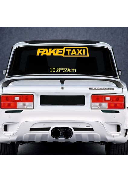 1168S Sarı 2 Adet Üç Ratels Tz 10.8*59 cm Araba Sticker Sahte Taksi Çıkartmaları Otomatik Çıkarılabilir (Yurt Dışından)
