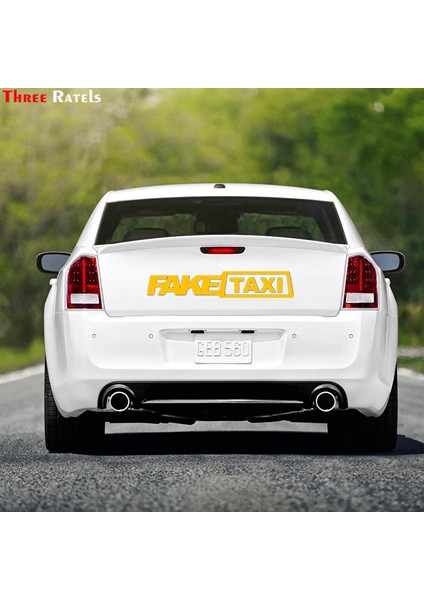 1168S Sarı 2 Adet Üç Ratels Tz 10.8*59 cm Araba Sticker Sahte Taksi Çıkartmaları Otomatik Çıkarılabilir (Yurt Dışından)