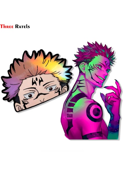 2 Adet Tarzı 30 cm (11.81 Inç) Anime Jujutsu Kaisen Sukuna Peeker Yakıt Tankı Kapağı Ayna Dekor Araba Sticker Cool Çıkarılabilir Renkli Oto Çıkartmalar (Yurt Dışından) fiyatları