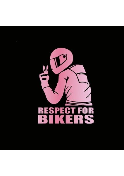 Krom Pembe Araba Sticker 3D cm Bisikletçilere Saygı Sticker Komik Araba Motosiklet Çıkartmaları Vinil Araba Tasarımı (Yurt Dışından)