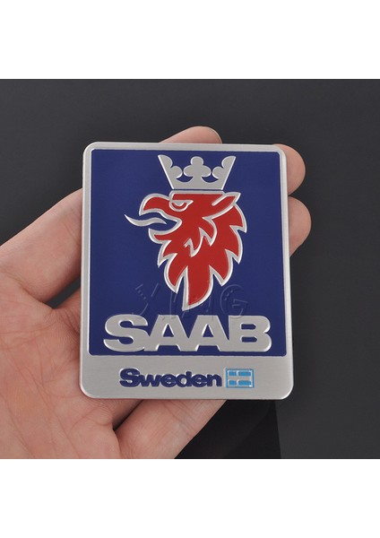 No.1 Boyutu 1 Adet Yüksek Kalite Saab Isveç Araba Logosu Sticker Krom Rozet Oto Rozeti Araba Stil Aksesuarları Için (Yurt Dışından)