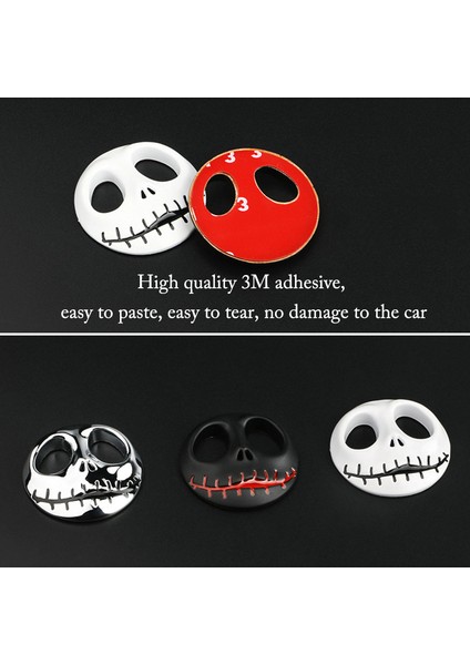 Gümüş Rengi 3D Metal Araba Sticker Motosiklet Rozet Amblemi Sticker Jack Skellington Kafatası Tuning Etiketler Araba-Stil Aksesuarları Dekorasyon (Yurt Dışından) fırsatları