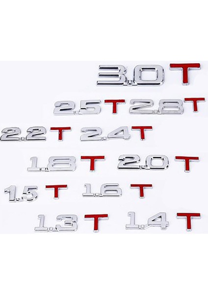 1 3t Şık 3D Metal T Logo Amblem Rozet Araba Sticker Çıkartmalar Dekor Araba Aksesuarları Malzemeler Ürünleri (Yurt Dışından)