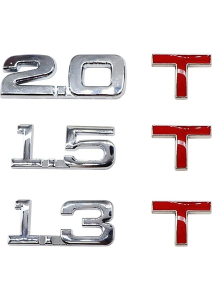 1 3t Şık 3D Metal T Logo Amblem Rozet Araba Sticker Çıkartmalar Dekor Araba Aksesuarları Malzemeler Ürünleri (Yurt Dışından)