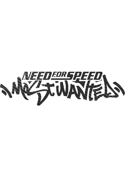 Karbon Fiber Siyah Need For Speed Most Wanted Karbon Fiber Komik Araba Sticker Vinil Etiket Oto Sticker ve Dekorasyon Araç Stickerları ve Dekorasyon Araba Stil Uygulama (Yurt Dışından)