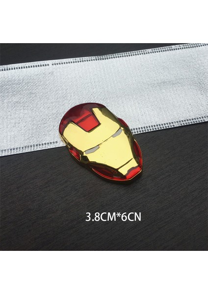 M-06 3D Alaşım Metal Kask Amblem Maskesi Rozeti Yaratıcı Araba Sticker Süsleme Aksesuarları Çıkartması Audı Bmw Vw Fıat Kıa Demir Adam (Yurt Dışından)