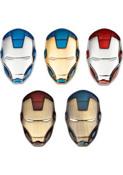 M-06 3D Alaşım Metal Kask Amblem Maskesi Rozeti Yaratıcı Araba Sticker Süsleme Aksesuarları Çıkartması Audı Bmw Vw Fıat Kıa Demir Adam (Yurt Dışından)