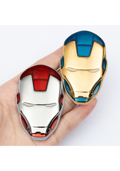 M-06 3D Alaşım Metal Kask Amblem Maskesi Rozeti Yaratıcı Araba Sticker Süsleme Aksesuarları Çıkartması Audı Bmw Vw Fıat Kıa Demir Adam (Yurt Dışından)