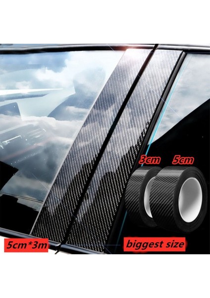 3CMX3M Karbon Fiber Rulo Araba Sticker Tampon Koruyucu Çıkartmalar Kapı Pencere Çerçeve Koruma Pürüzsüz Araba Sticker Etiketler 3mm (Yurt Dışından) fiyatları