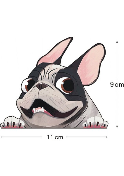 Stil 12 Araç Sticker Yansıtıcı Sevimli Köpek Vinil Sticker Bulldog Shar Pei Sarılmış Köpek Sevimli Stil Yaratıcı Stickerlar Için Cam Ön Camına (Yurt Dışından)