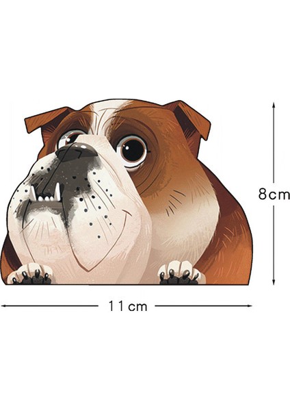 Stil 05 Araç Sticker Yansıtıcı Sevimli Köpek Vinil Sticker Bulldog Shar Pei Sarılmış Köpek Sevimli Stil Yaratıcı Stickerlar Için Cam Ön Camına (Yurt Dışından)