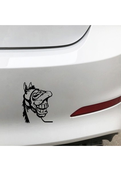 2-Beyaz Stil Büyük Beden Komik Araba Sticker At Arabası Sticker ve Etiketler Otomobil-Stil Hayvanlar Araba Kapı Pencere Araba Aksesuarları Süsleme Komik Kaplama Vinil (Yurt Dışından)
