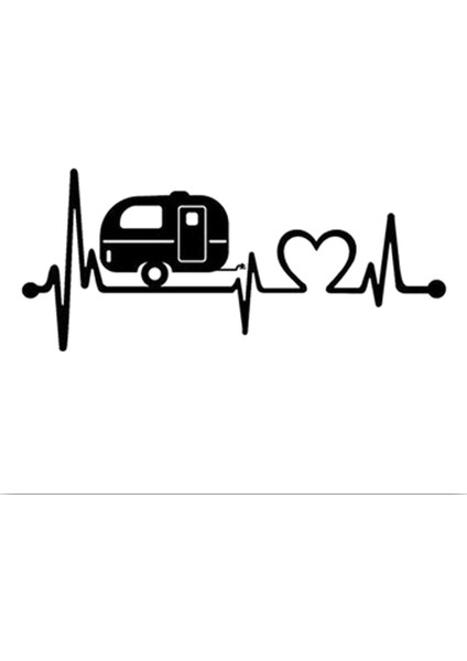 Beyaz Karavan Aşk Kalp Atışı Araba Sticker Kampçı Gövde Pencere Sticker Araba Stil Vinil Çıkartmalar, 19CM*8.3CM (Yurt Dışından) fiyatları