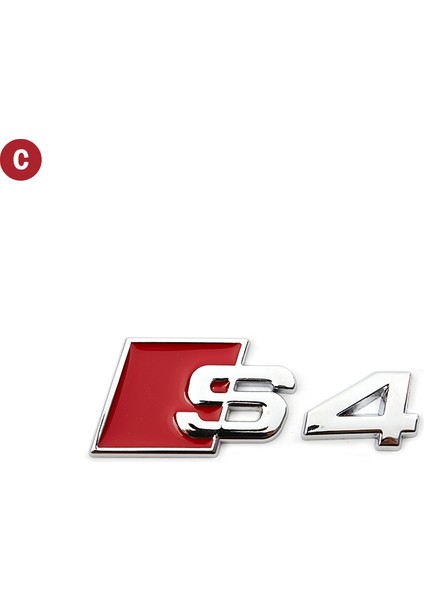 S4 Audi Rs4 Rs5 Rs6 Araç Stili Metal Araba Sticker Rozeti Amblem 3D Metal Araba Sticker Logo Oto Aksesuarları Modifiye (Yurt Dışından)