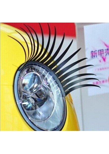 Siyah 1 Çift Araba Kirpikleri Moda Araba Kirpikleri Ab Logo Stickerlar Kaş Decal Aksesuarları Stereo Araba Stickerları (Yurt Dışından) fiyatları