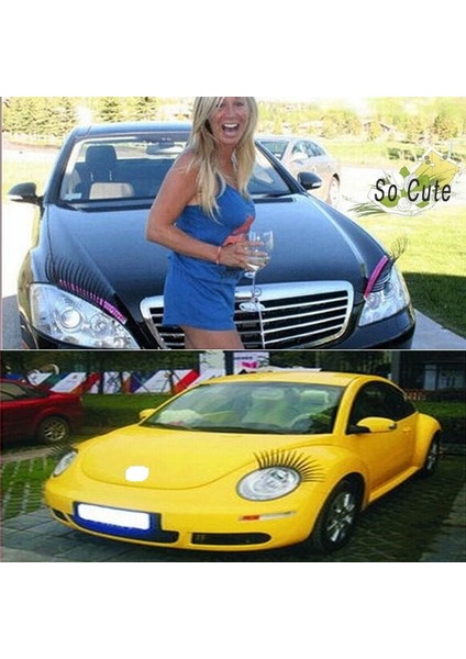 Siyah 1 Çift Araba Kirpikleri Moda Araba Kirpikleri Ab Logo Stickerlar Kaş Decal Aksesuarları Stereo Araba Stickerları (Yurt Dışından) modelleri