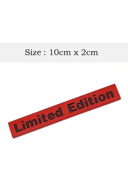 Kırmızı Bmw Audi Honda Opel Toyota Mercedes Mazda Nissan Hyundai Ford Jeep Için 3D Metal Limited Edıtıon Amblem Rozet Araba Sticker Yapışkanı (Yurt Dışından)