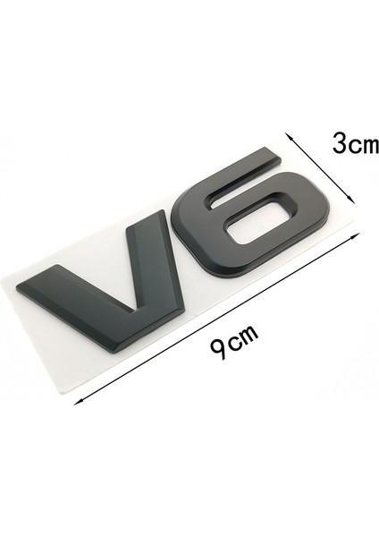Gümüş V6 3D Araba Logo Sticker Amblemi Oto Rozeti V6 Mercedes Bmw Audi Ford Fiesta Mustang Ranger Nissan Toyota Honda Stil (Yurt Dışından) fırsatları