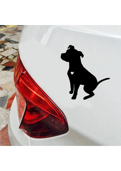 Siyah 10.15 Tl Sevimli Pitbull Köpek Yansıtıcı Araba Araç Gövde Pencere Çıkartmaları Sticker Su Geçirmez Dekorasyon (Yurt Dışından) fiyatları