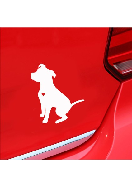 Siyah 10.15 Tl Sevimli Pitbull Köpek Yansıtıcı Araba Araç Gövde Pencere Çıkartmaları Sticker Su Geçirmez Dekorasyon (Yurt Dışından) modelleri