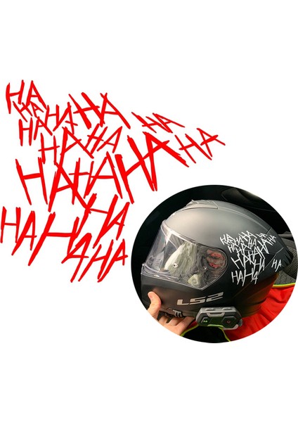 Kırmızı Motosiklet Kaskı Yansıtıcı Dekor Çıkartması Araç Gövde Pencere Tampon Sticker (Yurt Dışından) fiyatları