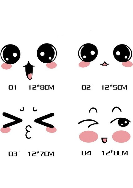 1 Bilgisayar Yansıtıcı Sevimli Gülümseme Araba Sticker Arka Görüş Aynası Gülümseyen Göz Yüz Sticker Çıkartma Yaratıcı Sevimli Komik Araba Sticker Su Geçirmez (Yurt Dışından)