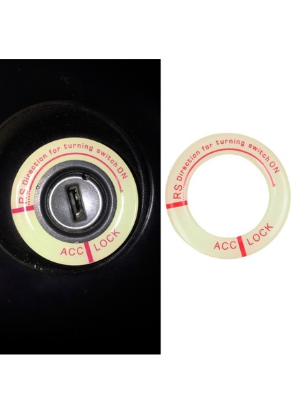 No.1 Boyutu Araba Floresan Işıklı Ateşleme 3D Sticker Anahtar Çemberi Otomatik Motosiklet Stil Gece Parlayan Halka Etiketleri Dekorasyon (Yurt Dışından) indirimleri