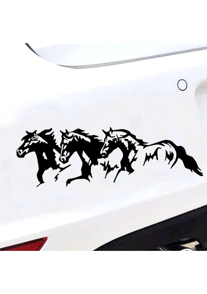 25X8 cm Koşan Atlar Vinil Araba Stickerı Su Geçirmez Serin Çıkarılabilir Araba Çıkartması Kendinden Yapışkanlı Araba Stickerları (Yurt Dışından) fiyatları