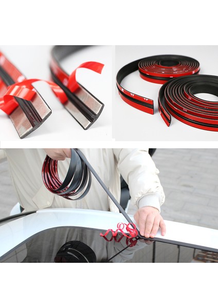 8 Metre Tarzı 19 mm 1mm Araba Kauçuk Mühür Şeritleri Oto Mühür Koruyucu Sticker Pencere Kenar Cam Tavan Kauçuk Conta Şerit Gürültü Izolasyon Mühür (Yurt Dışından)