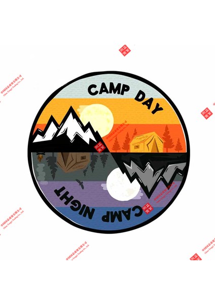 20CM x 20CM Komik Yarış Kask Stickerları Kamp Günü Yarış Stickerları Pvc Vinil Etiketler Motosiklet Araba Stickerları Laptop Karavan Duvar Stickerları (Yurt Dışından)