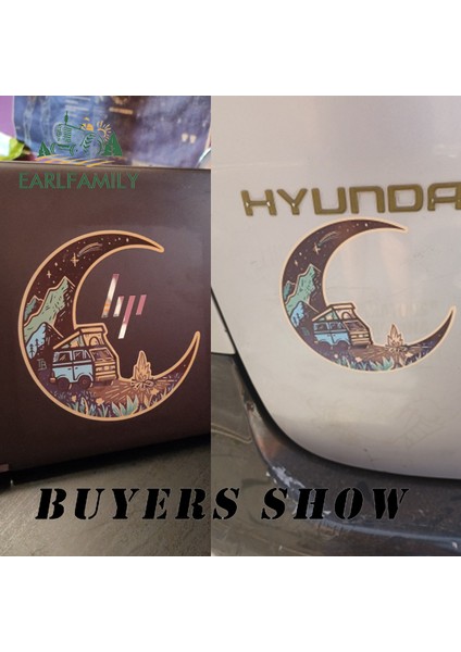 Stil A Earlfamıly 13 cm Ay ve Kamyon Araba Sticker Güneş Koruma Yaratıcı Etiketler Kişilik Araba Aksesuarları Dizüstü Bilgisayar Ön Cam Dekorasyon (Yurt Dışından) fırsatları