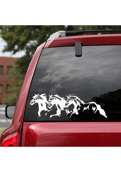 25X8 cm Koşan Atlar Vinil Araba Stickerı Su Geçirmez Serin Çıkarılabilir Araba Çıkartması Kendinden Yapışkanlı Araba Stickerları (Yurt Dışından) indirimleri