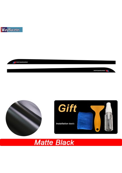 M5 F10 Stili Için Mat Siyah Bmw F20 F40 F22 F30 E90 F32 F10 F06 F07 F E60 Z4 G20 F15 F16 G30 X1 Için M Performans Kapı Yan Etek Sticker Çıkartması (Yurt Dışından)