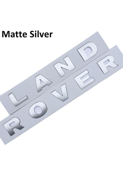 Mat Gümüş Land Rover Range Rover Velar Spor Keşif Defender Krom Ön Başlık Sticker Için 3D Harf Araba Kaput Kaput Kapağı Amblemi (Yurt Dışından)
