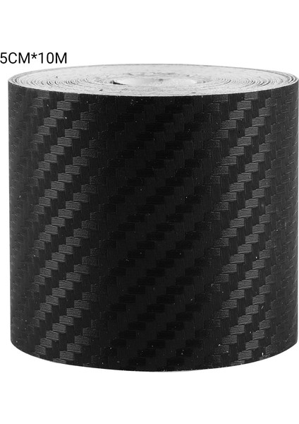 5cm Genişliğinde x 10M Uzunluğunda 3D Karbon Fiber Araba Sticker Kendin Yap Koruyucu Şerit Kapı Eşiği Yan Ayna Çizilmez Bant Su Geçirmez Koruma Filmi (Yurt Dışından)