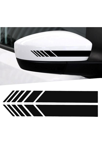 Lazer Araba Stickerı 3*2cm Otomobil Suv Vinil Gri Sticker Arka Görüş Aynası Yan Dekal Şerit Kendin Yap Araba Gövde Çıkartmaları Araba Tasarımı (Yurt Dışından)