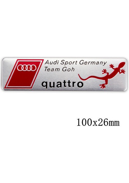 No.2 Boyutu Audi Quattro Sport Abt Modifiye Spor Logo Araç Aksesuarları Için Alüminyum Amblem Sticker 3D Metal Decal (Yurt Dışından)