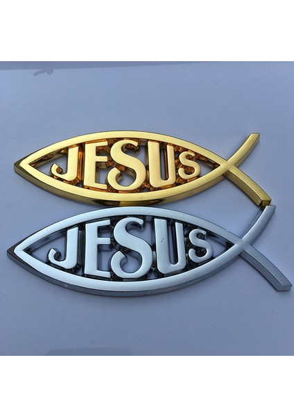 Sv Evrensel Isa Balık Sembolü Logo Araba Sticker Rozet Etiket Çıkartma 3D Hristiyan Araba & Kamyon Süsleme Çıkartma Araç Stili (Yurt Dışından) fırsatları