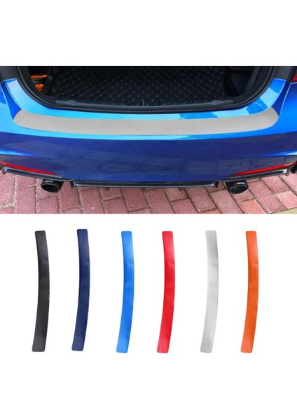 Kırmızı Evrensel Bagaj Arka Koruma Plakası Etiket Araba Arka Tampon Trim Anti-Vurulma Çizik Koruma Sticker Şerit 3D Karbon Fiber Film (Yurt Dışından) fiyatları