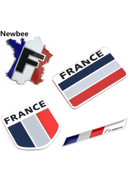 S0370 Peugeot Citroen Renault Için Araba Sticker Etiketler 3D Alüminyum Fransa Bayrağı Amblem Rozet Araba Süsleme (Yurt Dışından) modelleri