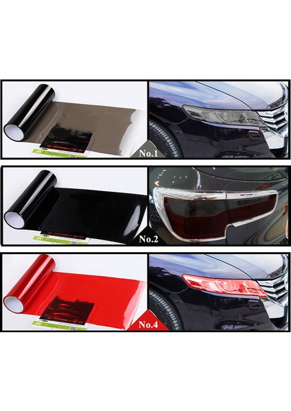 No4 Kırmızı Tüm Araçlar Için Araba Tint Moda Far Stop Sis Işık Vinil Duman Film Levha Sticker Kapak Araba Süsleme Araç Stil Türkçe E-Ticaret Başlığı (Yurt Dışından)