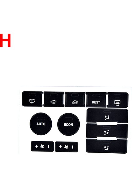 H Vw Volkswagen Touareg Direksiyon Tekerlek Cam Far Klima Anahtar Aşınmış Düğme Oto Sticker Etiket Yedek Parça (Yurt Dışından)