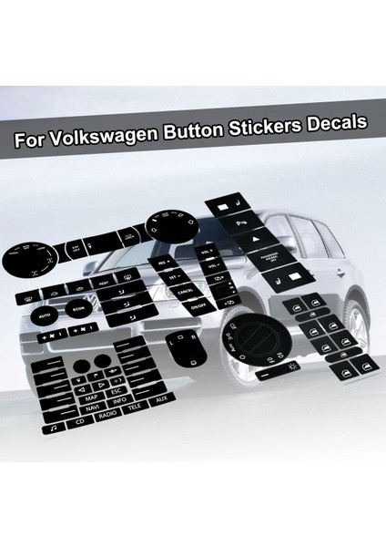 H Vw Volkswagen Touareg Direksiyon Tekerlek Cam Far Klima Anahtar Aşınmış Düğme Oto Sticker Etiket Yedek Parça (Yurt Dışından) fırsatları