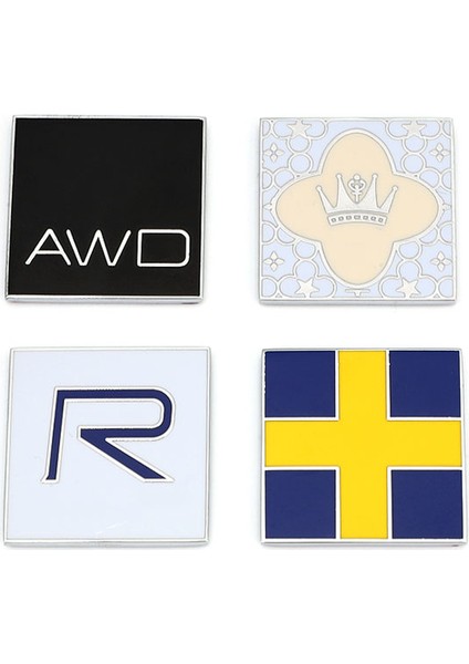 Awd Için Volvo Ocean V40 V60 V90 XC60 XC90 x Için 3D Metal R Tasarım Awd Moose Test Logo Rozet Etiketler Araba Sticker (Yurt Dışından) fırsatları